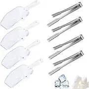 8Pcs Sweet Scoops and Ice Scoop, Sugar Cube Tongs, Scoops for Food, Sweet Tongs for Pick Mix Suitable for Wedding Birthday Anniversary Party Kitchen Bar for Sweet Dessert Buffet Coffee Ice Cream