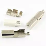 100Pcs USB 2.0 Male Type B 4P 4 Pin Solder Plug Socket Connector For Cable DIY
