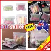 4PCS Silicone Food Storage Bags Reusable Zip Lock Pouch Fresh Sealer EVA