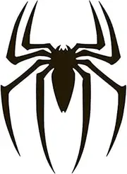 CD 4721 Spiderman Spider Logo Viny Decal Sticker Cars Trucks Vans Walls Laptops 5 inch Black Colour