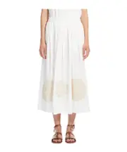 Elastic waist skirt M White