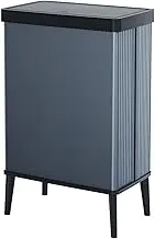 CURVER Keter Verto 54L High Waste Bin, Push Lid, Sleek Design, Easy Assembly, Recycling Friendly, Pearl Blue