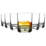 Barglass Whisky Glasses Scotch Old Fashion Whiskey Tumblers Bubble Base 280ml