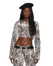 Buy Mowalola Crop Jacket Cheetah | Ksubi ++