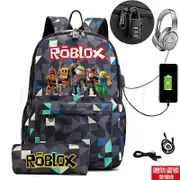 ROBLOXing Hot Backpack for School Teenager Boys and Girls 2Pcs Rucksack Set Student Pencil Bag School Bags Study Supplies picture color