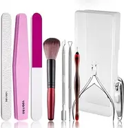 Professional Nail Care Set 10 Piece Nail Kit Includes Nail Files Buffing Blocks Cuticle Nippers Nail Clippers Cuticle Pushers and Stainless Steel Toenail File for Manicure and Pedicure