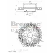 Bremtec Euro-Line GeoZinc Coated Brake Rotor - BDR20530EL
