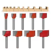 9Pcs/set 6mm Shank Milling Cutter Router Bit Set Cutter Shank Mill