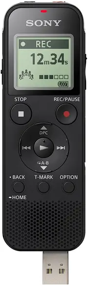 Sony ICD-PX470 Stereo Digital Voice Recorder with Built-in USB Voice Recorder, Black