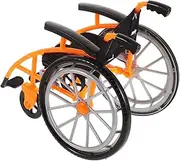 Kisangel Mini Foldable Doll Wheelchair with Crutches Interactive Accessories for Wrestling Action Figures Portable Playset to Enhance Imaginative Play Empathy Development