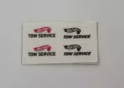 Hot Wheels Tow Truck Redline DIE CUT Reproduction Stickers Enough For 2!