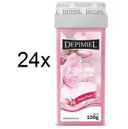 Lot of 24 Roll On Waxing Smooth Depilatory Thin Hair Removal Wax 100g Depimiel