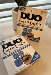 2-DUO Line It Lash It 2 in 1 Waterproof Eyeliner & Lash Adhesive (Black) NEW!