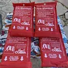 4 PK - FIRE BLANKET 40" Fiberglass FIRST RESPONSE Fire Blanket Emergency Blanket