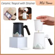 480mL Chinese Ceramic Teapot With Lid Strainer Handmade Home Office Giftbox New