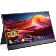 4K 3840x2160 Portable Monitor 15.6" 100%Adobe RGB HDR IPS USB-C Laptop Monitor
