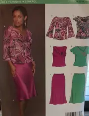 New Look Sewing pattern #6438 Misses' TOP & SKIRT size 8-18 UC/FF
