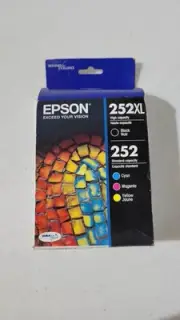 Epson 252XL/252 (T252XL-BCS) Black/Tri-Color Ink Cartridge - 4 Pack Exp. 04/2023