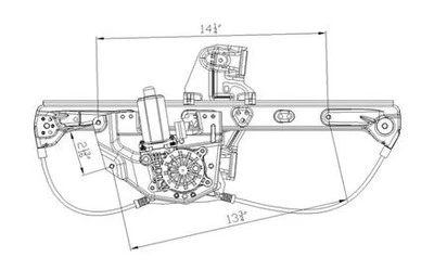 NEW REAR LEFT WINDOW REGULATOR FITS CADILLAC DEVILLE 2005 GM1550119 741-583