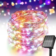 Cadena de luces solares para exteriores, 22,8 m, 200 luces LED solares