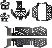 7pcs 1/10 RC Chassis Armor Set for TRX-4 Sport Car, Stainless Steel Skid Plate for TRAXXAS TRX4 Sport Body (Powder Spray), Link Shock Axle Protector for Bronco K5 Blazer Defender