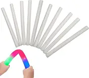 Lighted Foam Sticks - Set Of 10 Flashing Glow Sticks - Glow Sticks Bulk, Neon Light Sticks With 3 Modes Colorful Flashing For -Camping, Sporting Events