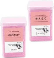 Gogogmee 400Pcs Professional Glue Wiping Cloths for Eyelash Extensions Premium Cleansing Pads to Prevent Clogging Portable Convenient for Beauty Salons for Women and Pink