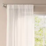 Threshold Light Filtering Textural Sheer Curtain Panel Ivory 54" W x 84" L