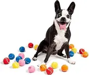 Midlee 1.5" Mini Dog Tennis Balls Bulk Set of 25 Assorted Colors