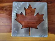 Maple leaf metal stencil 6.5 x 6.5 inch wood working general purpose stencil