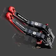 WILRAY Motorcycle CNC Adjustable Foldable Extendable Brake Clutch Levers for D&ucati Monster 696 2009 2010 2011 2012 2013 2014