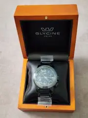 Glycine GL0169 46mm Swiss Automatic Black Stainless Steel Airman GMT