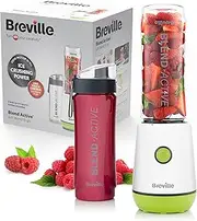 [Breville] Blend Active Personal Blender & Smoothie Maker | 350W | 2 Portable Blend Active Bottles (600ml) | Leak Proof Lids | White & Green [VBL246]