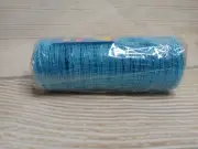 New! Deco Mesh Wide Ribbon Bright BLUE Metallic Stripes 6" x 5 YD Wreaths Easter
