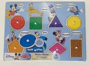 Melissa & Doug Disney Mickey Mouse Colors and Shapes Wooden Peg Puzzle