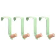 Over the Door Hooks, 4pcs - Door Hanger Hook, Hooks for Hanging Clothes (Green)