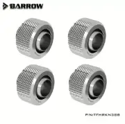 4 Pcs Barrow 10/13 10mm/13mm 3/8" ID 1/2" OD Soft Tubing Fitting Chromed Silver