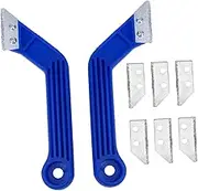 LIFKICH 1 Set Grout Remover Tool with Replacement Blades Versatile Sealant Scraper for Home Kitchen Bathroom Floor Wall Tile Ergonomic Skid Handle Design