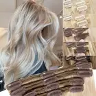 Double Weft Thick Clip In Extensions Real Remy Human Hair Full Head Highlight US