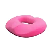 Catzon Donut Tailbone Pillow for Men with Detachable Cover Hemorrhoid Cushion-Rose Red