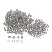 200set Grommets Kit Metal Eyelets 3mm Grommet for Shoes Clothes, Silver Tone