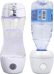 Hydrogen Water Bottle Portable Hydrogen Water Generator Hydrogen Water Ionizer Machine 3 Minutes Make Hydrogen Concentration Up to 1600 PPB TRITAN Water Bottle 350ml