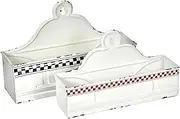 Vacchetti 6449970000 Storage Box, Metal, White, Black, Red, Medium, 2 Units