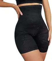 [Generic] Tummy Control Pants Shapewear High Waist Hip Lifting Corset Breathable Lace Boxer Girdle