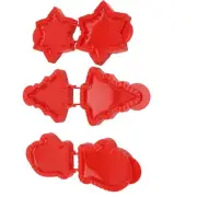 3pcs Hand Pie Press Maker Lovely Mitt Design Dough Presser for Xmas Party