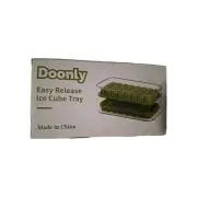 Doonly Easy Release Ice Cube Tray with Lid, Bin and Scoop 2 Pack Ice Cube Trays