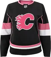 Outerstuff Calgary Flames Black Pink Blank Girls Infants Toddler Fashion Premier Team Jersey
