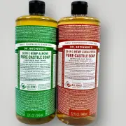 Lot Of 2 Dr. Bronner's Pure-Castile Soap Almond & Eucalyptus 32 Oz Brand New