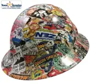 Sticker Bomb 4 Hydro Dipped Full Brim Hard Hat