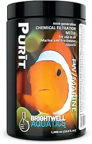 Brightwell Aquatics Purit, Next-Generation Chemical Filtration Media for Use in All Marine & Freshwater Aquaria, 1 Liter